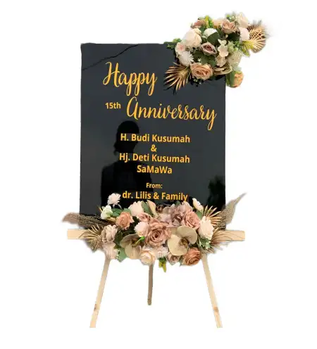 Papan Bunga Akrilik Gaharu